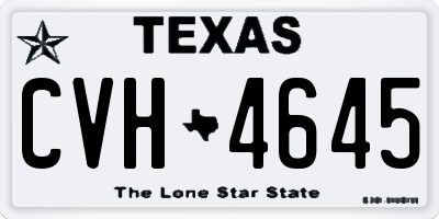 TX license plate CVH4645