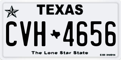 TX license plate CVH4656