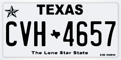 TX license plate CVH4657