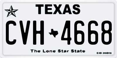 TX license plate CVH4668