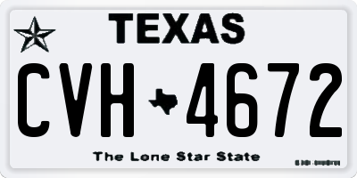 TX license plate CVH4672
