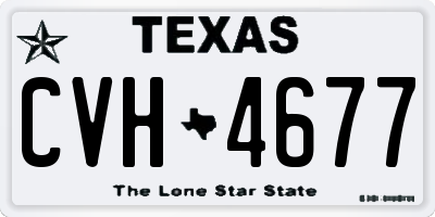 TX license plate CVH4677