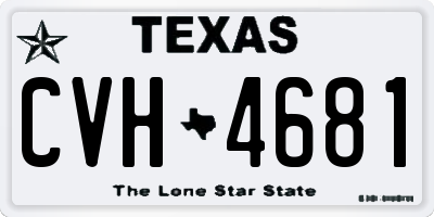 TX license plate CVH4681