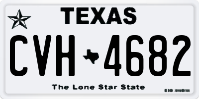 TX license plate CVH4682