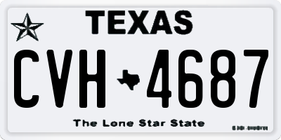 TX license plate CVH4687