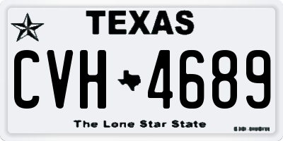 TX license plate CVH4689
