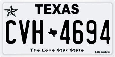 TX license plate CVH4694