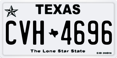 TX license plate CVH4696