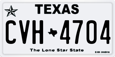 TX license plate CVH4704