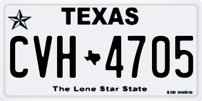 TX license plate CVH4705