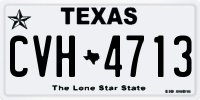 TX license plate CVH4713