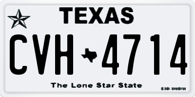 TX license plate CVH4714
