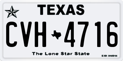 TX license plate CVH4716
