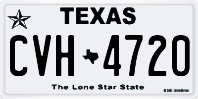 TX license plate CVH4720