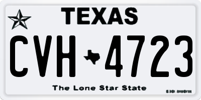 TX license plate CVH4723
