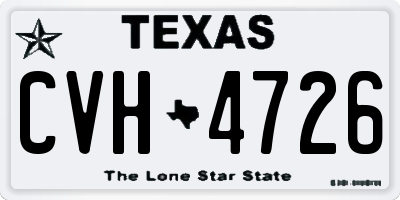 TX license plate CVH4726