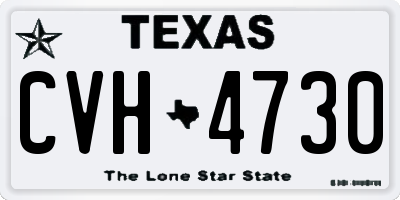TX license plate CVH4730