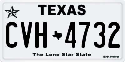 TX license plate CVH4732