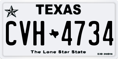TX license plate CVH4734