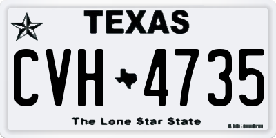TX license plate CVH4735