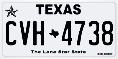 TX license plate CVH4738