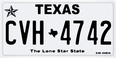 TX license plate CVH4742