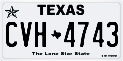 TX license plate CVH4743