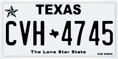 TX license plate CVH4745
