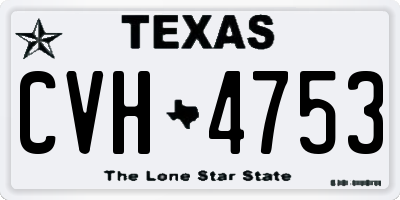 TX license plate CVH4753