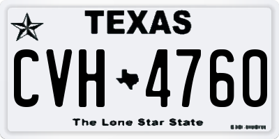 TX license plate CVH4760