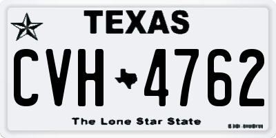 TX license plate CVH4762