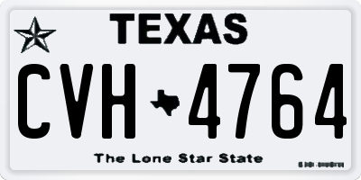 TX license plate CVH4764