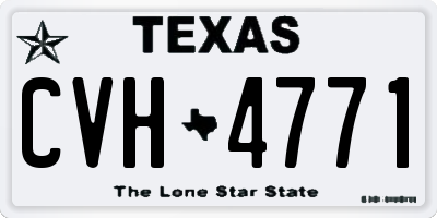 TX license plate CVH4771