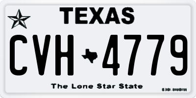TX license plate CVH4779