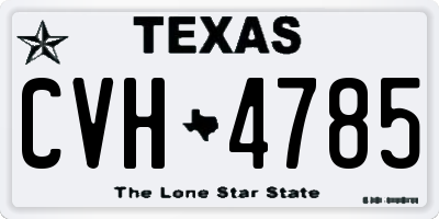 TX license plate CVH4785
