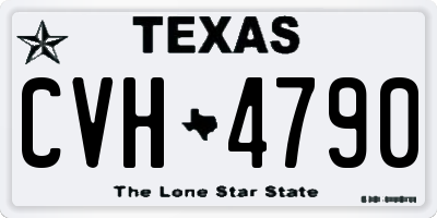 TX license plate CVH4790