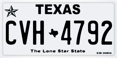 TX license plate CVH4792