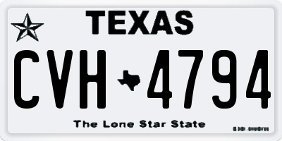 TX license plate CVH4794