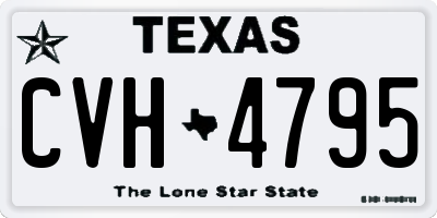 TX license plate CVH4795