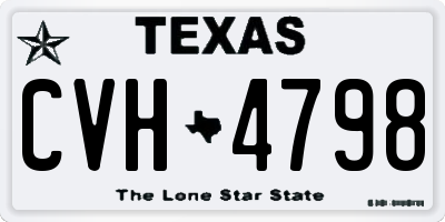 TX license plate CVH4798