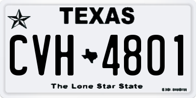 TX license plate CVH4801
