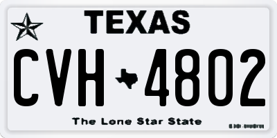 TX license plate CVH4802