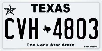 TX license plate CVH4803