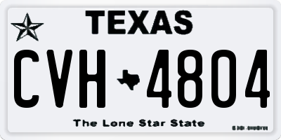 TX license plate CVH4804