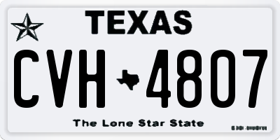 TX license plate CVH4807
