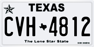 TX license plate CVH4812