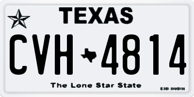 TX license plate CVH4814