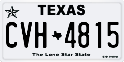 TX license plate CVH4815