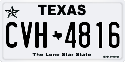 TX license plate CVH4816