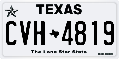 TX license plate CVH4819